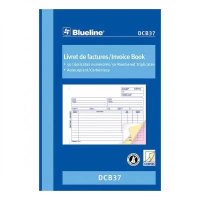 Livret de factures DCB37 - 3 copies