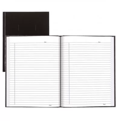Cahier de notes à couverture rigide de Blueline®, 9-1/4 x 7-1/4 po, Noir