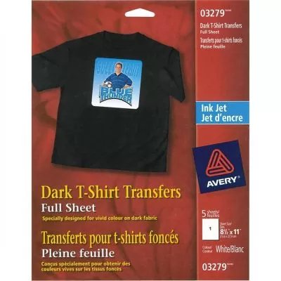 Papier Transfert Avery pour T-Shirt foncé
