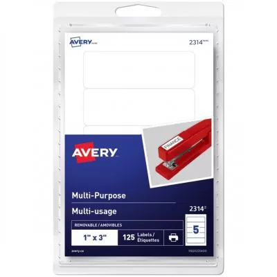 Étiquettes Multi-usage Amovibles de Avery®, 1 x 3 po, 2314