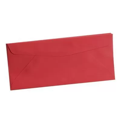 Pqt 25 enveloppes rouge 4 x 9"