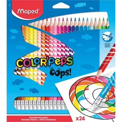 Crayons de couleurs effaçables, Maped